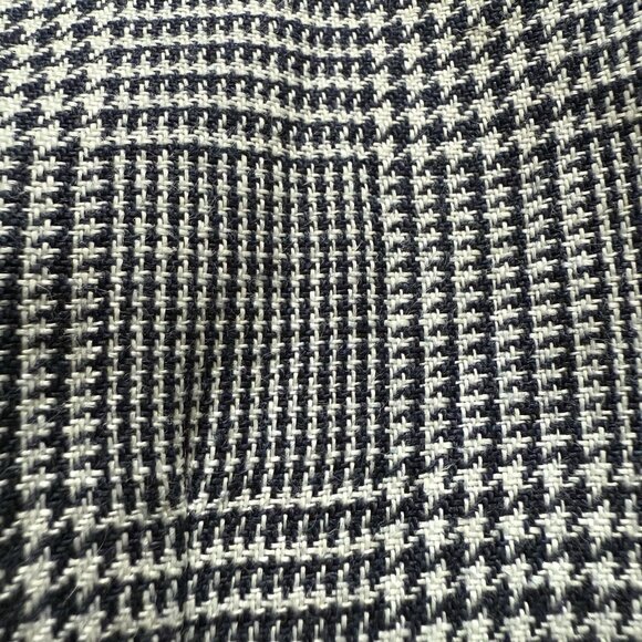 VTG Lauren Ralph Lauren Blazer Linen Plaid Academia Houndstooth Double Breasted - Picture 9 of 16